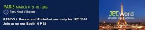 RESCOLL réalisera une conférence sur les matériaux composites pour l'aéronautique aux JEC WORLD 2016