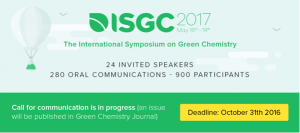RESCOLL sera présent à ISGC 2017 le Symposium international de la chimie verte