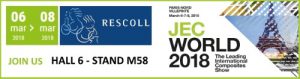 JEC 2018 : Venez rencontrer RESCOLL au hall 6, n° M58.